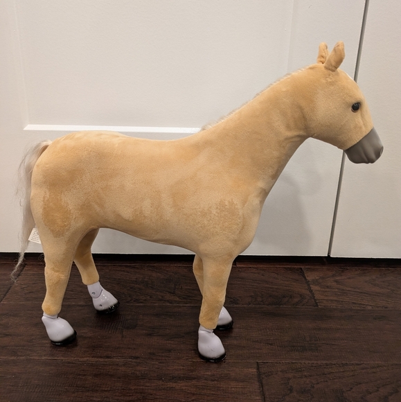 MY LIFE Palomino Posable Horse Plush Tan Horse Toy with White Mane - Picture 5 of 10